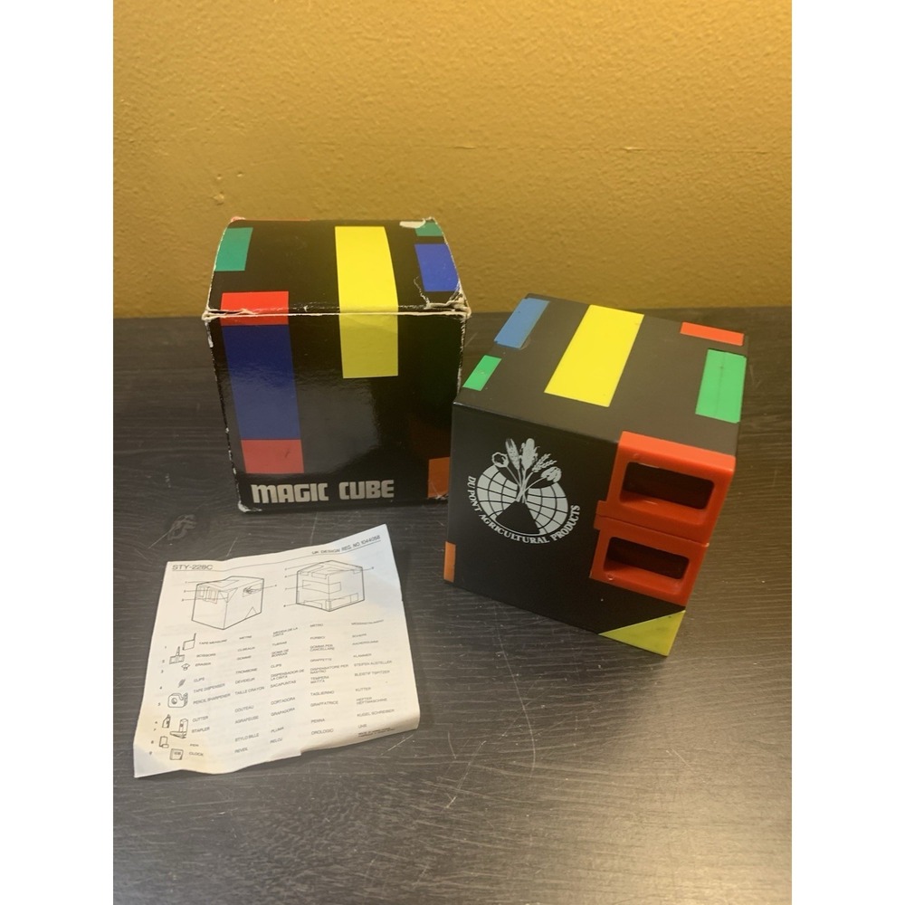 1980's Postmodern Magic Cube Desk Accessory by George Matsumoto Rare w/ Box